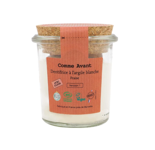 [COMMDENTFRAI] Comme Avant Dentifrice pâte à l'argile blanche fraise BIO* 120 gr