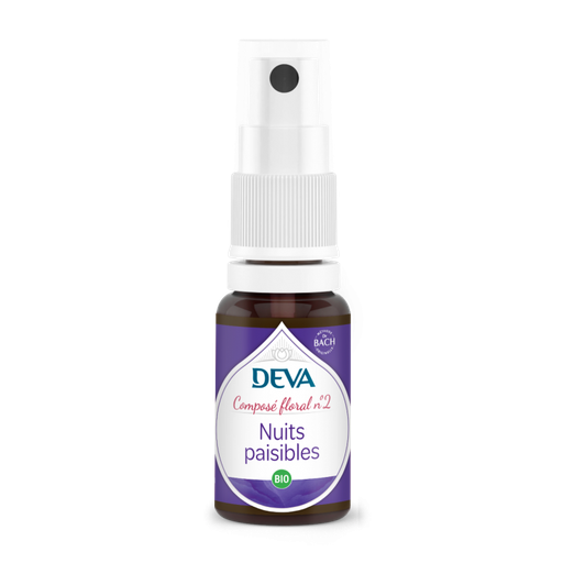 [DNUIT15SPR] DEVA Composé floral BIO, n°02 NUITS PAISIBLES 15ml SPRAY