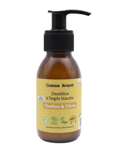 [COMMDENTCIT90] Comme Avant Dentifrice pâte à l'argile blanche charbon & citron BIO* 90 ml
