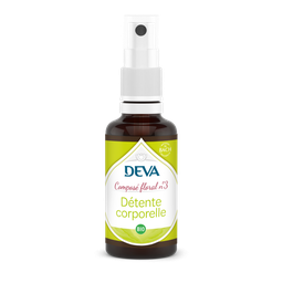 [DDETE30SP] DEVA Composé floral BIO, n°03 DETENTE CORPORELLE 30ml SPRAY