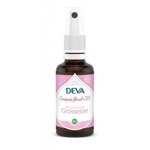 [DGROS30SP] DEVA Composé floral BIO, n°10 Emotions de la GROSSESSE 30ml SPRAY