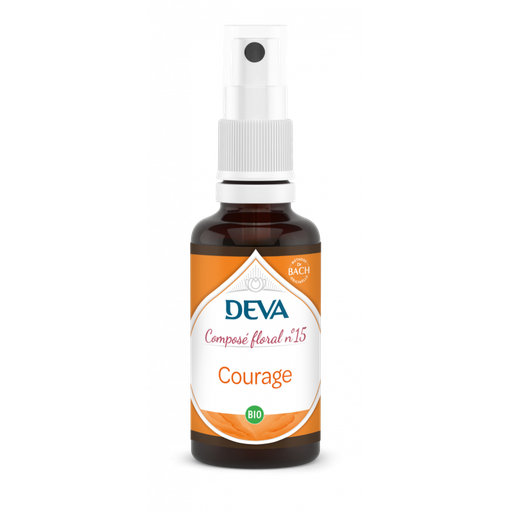 [DCOUR30SP] DEVA Composé floral BIO, n°15 COURAGE 30ml SPRAY