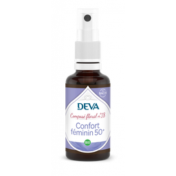 [DCONF30SP] DEVA Composé floral BIO, n°18 CONFORT FEMININ+50 - 30ml SPRAY