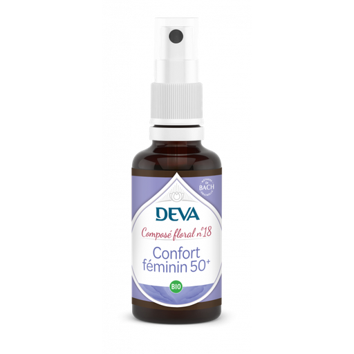 [DCONF30SP] DEVA Composé floral BIO, n°18 CONFORT FEMININ+50 - 30ml SPRAY