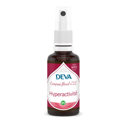 [DHYPE30SP] DEVA Composé floral BIO, n°22 HYPERACTIVITE 30ml SPRAY
