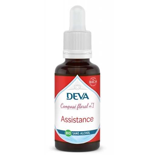 [DASSI30SANALC] DEVA Composé floral BIO, n°01 ASSISTANCE 30ml SANS ALCOOL