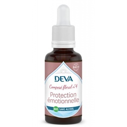 [DPROT30SAN] DEVA Composé floral BIO, n°04 PROTECTION EMOTIONNELLE 30ml SANS ALCOOL