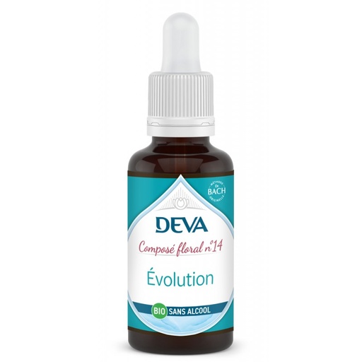 [DEVOL30SAN] DEVA Composé floral BIO, n°14 EVOLUTION 30ml SANS ALCOOL