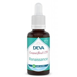[DRENA30SAN] DEVA Composé floral BIO, n°19 RENAISSANCE 30ml SANS ALCOOL