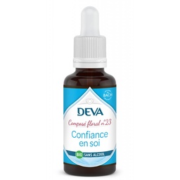 [DCONF30SAN] DEVA Composé floral BIO, n°23 CONFIANCE EN SOI 30ml SANS ALCOOL