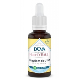 [DBSITU30SAN] Elixir floral Dr Bach de DEVA BIO, Situation de crise/Rescue 30ml SANS ALCOOL