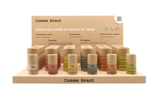[COMMAVAPRE] Comme Avant présentoir déodorants parfumés 24 pces + testeurs