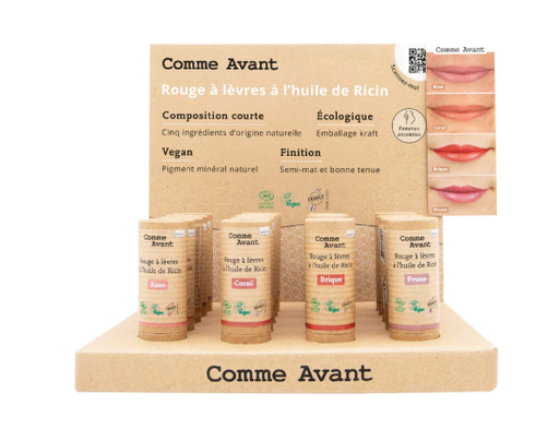 [COMMAVAPREROU] Comme Avant présentoir rouges à lèvres TOP VENTE 16 pces + testeurs