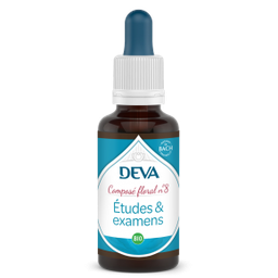 [DETUD30] DEVA Composé floral BIO, n°08 ETUDES ET EXAMENS 30ml