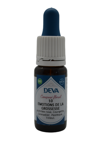[DGROS10] DEVA Composé floral BIO, n°10 Emotions de la GROSSESSE 10ml