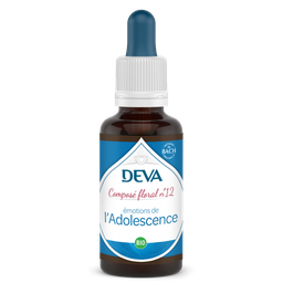 [DADOL30] DEVA Composé floral BIO, n°12 Emotions de l'ADOLESCENCE 30ml