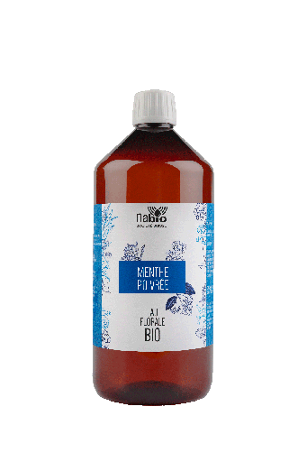 [HAMENTPOI1000] Eau florale Menthe poivrée BIO (Mentha x piperita) 1000ml
