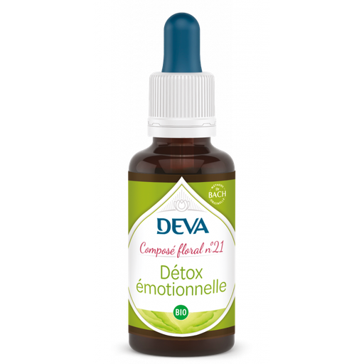 [DDETO30] DEVA Composé floral BIO, n°21 D-TOX EMOTIONNELLE 30ml